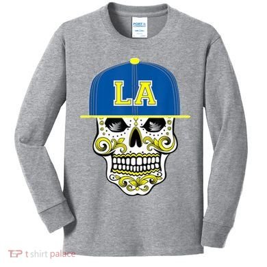 LA Sugar Skull Kids Long Sleeve Shirt