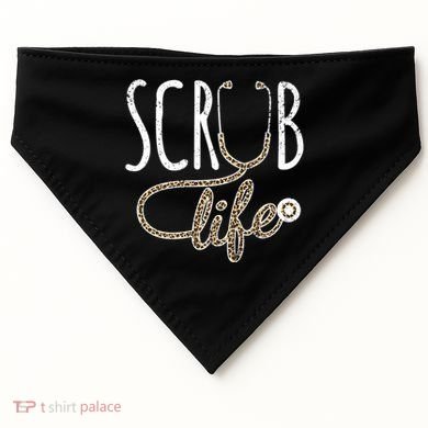 Leopard Stethoscope Scrub Life Registered Nurses Life Gift USA-Made Doggie Bandana