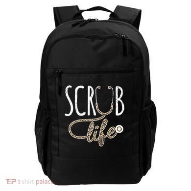 Leopard Stethoscope Scrub Life Registered Nurses Life Gift Backpack