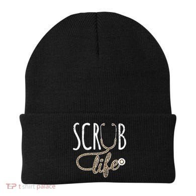 Leopard Stethoscope Scrub Life Registered Nurses Life Gift Beanie