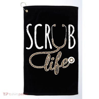 Leopard Stethoscope Scrub Life Registered Nurses Life Gift Golf Towel