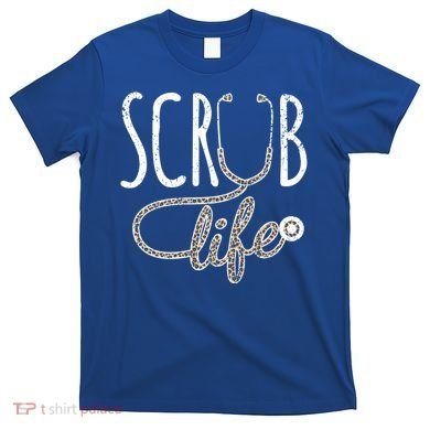 Leopard Stethoscope Scrub Life Registered Nurses Life Gift T-Shirt