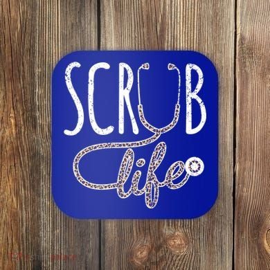 Leopard Stethoscope Scrub Life Registered Nurses Life Gift Coaster