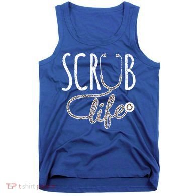 Leopard Stethoscope Scrub Life Registered Nurses Life Gift Tank Top