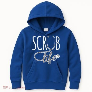Leopard Stethoscope Scrub Life Registered Nurses Life Gift Kids Hoodie