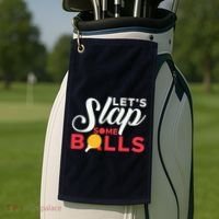 Let's Slap Some Balls Table Tennis Ping Pong Paddle Golf Towel thumb 2