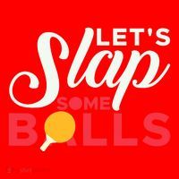 Let's Slap Some Balls Table Tennis Ping Pong Paddle Santa Hat thumb 1
