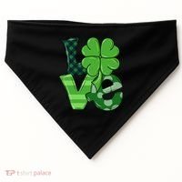 Love Shamrock St Patricks Day USA-Made Doggie Bandana thumb 0