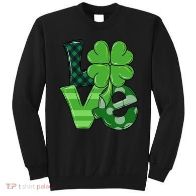Love Shamrock St Patricks Day Sweatshirt