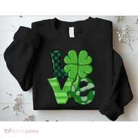 Love Shamrock St Patricks Day Sweatshirt thumb 2