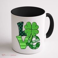 Love Shamrock St Patricks Day Coffee Mug thumb 1