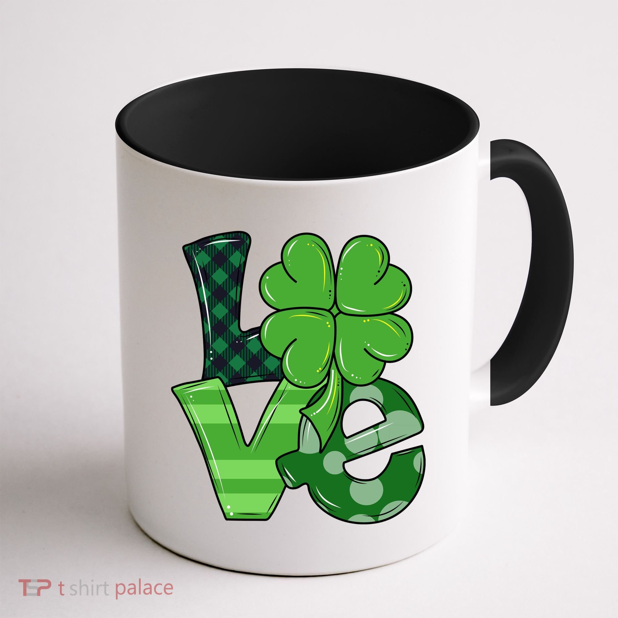 Love Shamrock St Patricks Day Coffee Mug