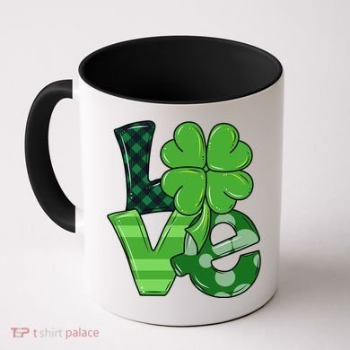 Love Shamrock St Patricks Day Coffee Mug