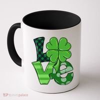 Love Shamrock St Patricks Day Coffee Mug thumb 0