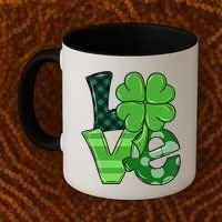 Love Shamrock St Patricks Day Coffee Mug thumb 2