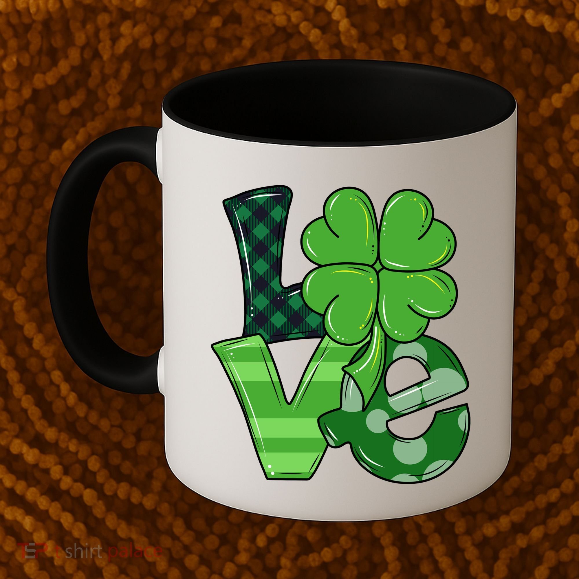 Love Shamrock St Patricks Day Coffee Mug