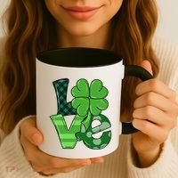 Love Shamrock St Patricks Day Coffee Mug thumb 3
