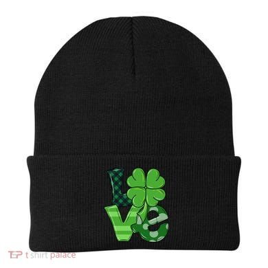Love Shamrock St Patricks Day Beanie