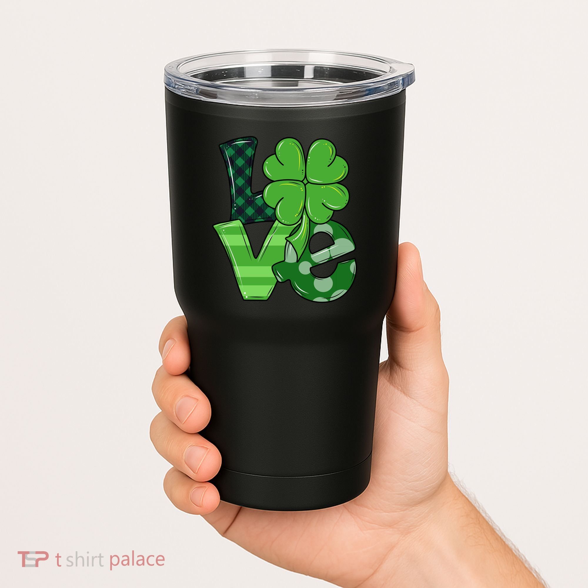 Love Shamrock St Patricks Day Tumbler