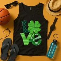 Love Shamrock St Patricks Day Tank Top thumb 4
