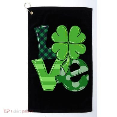 Love Shamrock St Patricks Day Golf Towel