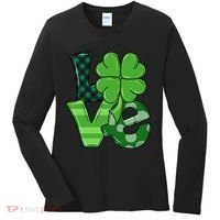 Love Shamrock St Patricks Day Women's Long Sleeve Shirt thumb 0