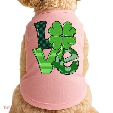 Love Shamrock St Patricks Day Doggie Tank