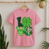 Love Shamrock St Patricks Day T-Shirt thumb 2