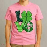 Love Shamrock St Patricks Day T-Shirt thumb 3