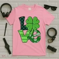 Love Shamrock St Patricks Day T-Shirt thumb 5