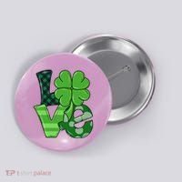 Love Shamrock St Patricks Day Button thumb 0