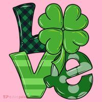 Love Shamrock St Patricks Day Mousepad thumb 1