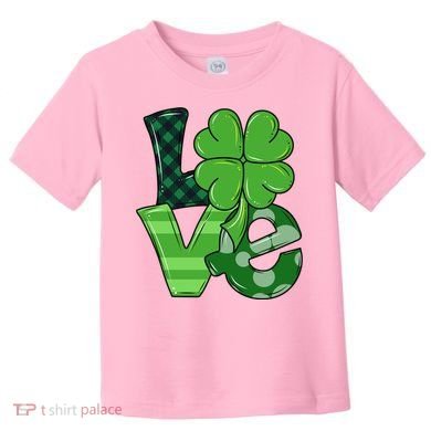 Love Shamrock St Patricks Day Toddler T-Shirt