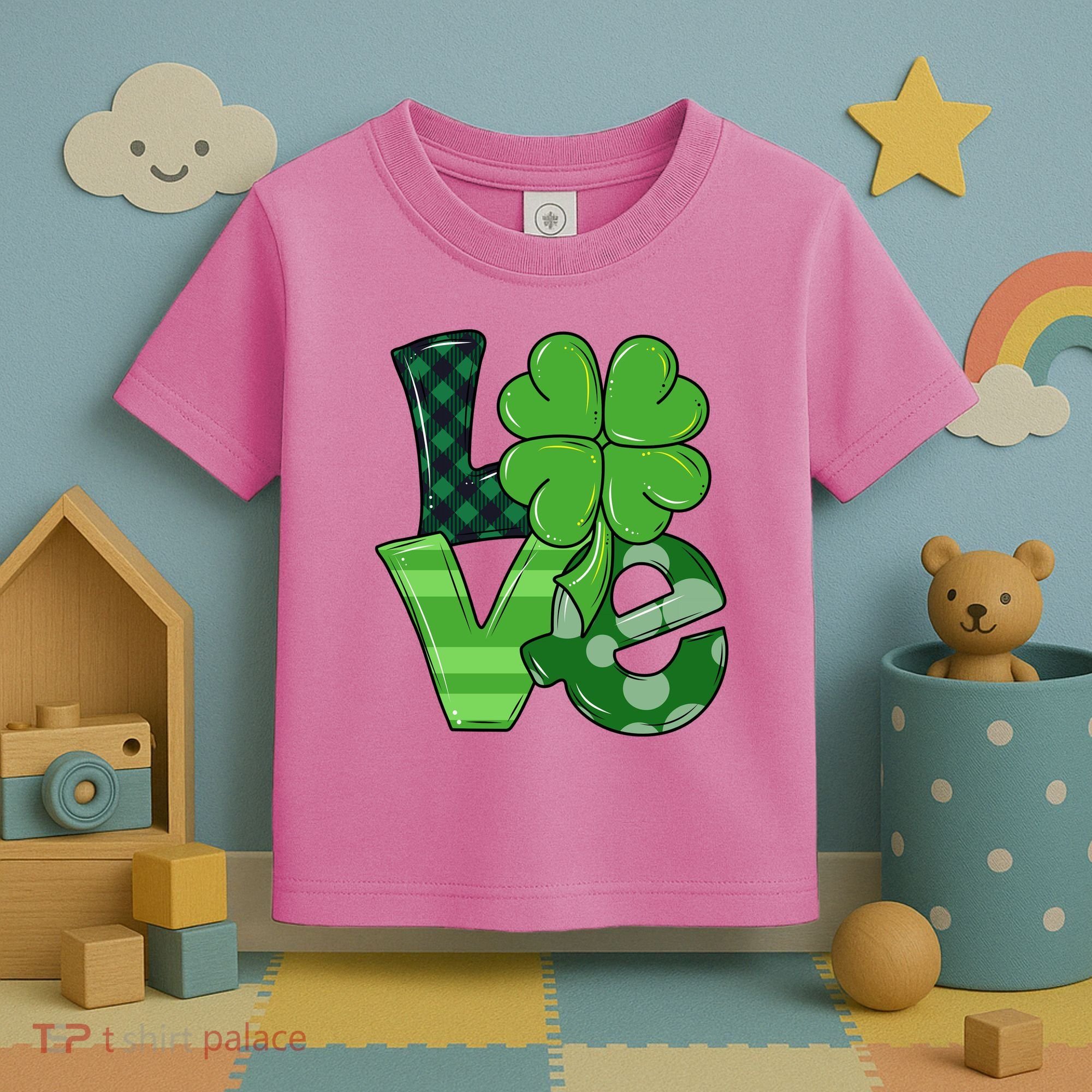 Love Shamrock St Patricks Day Toddler T-Shirt