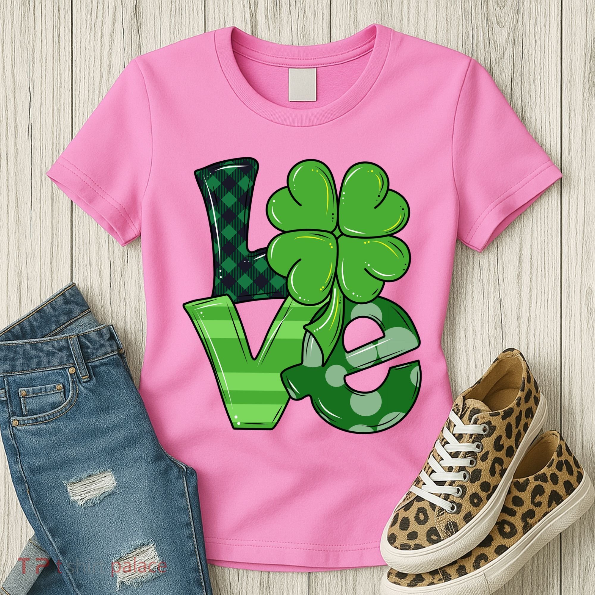 Love Shamrock St Patricks Day Women's T-Shirt
