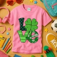 Love Shamrock St Patricks Day Kids T-Shirt thumb 3