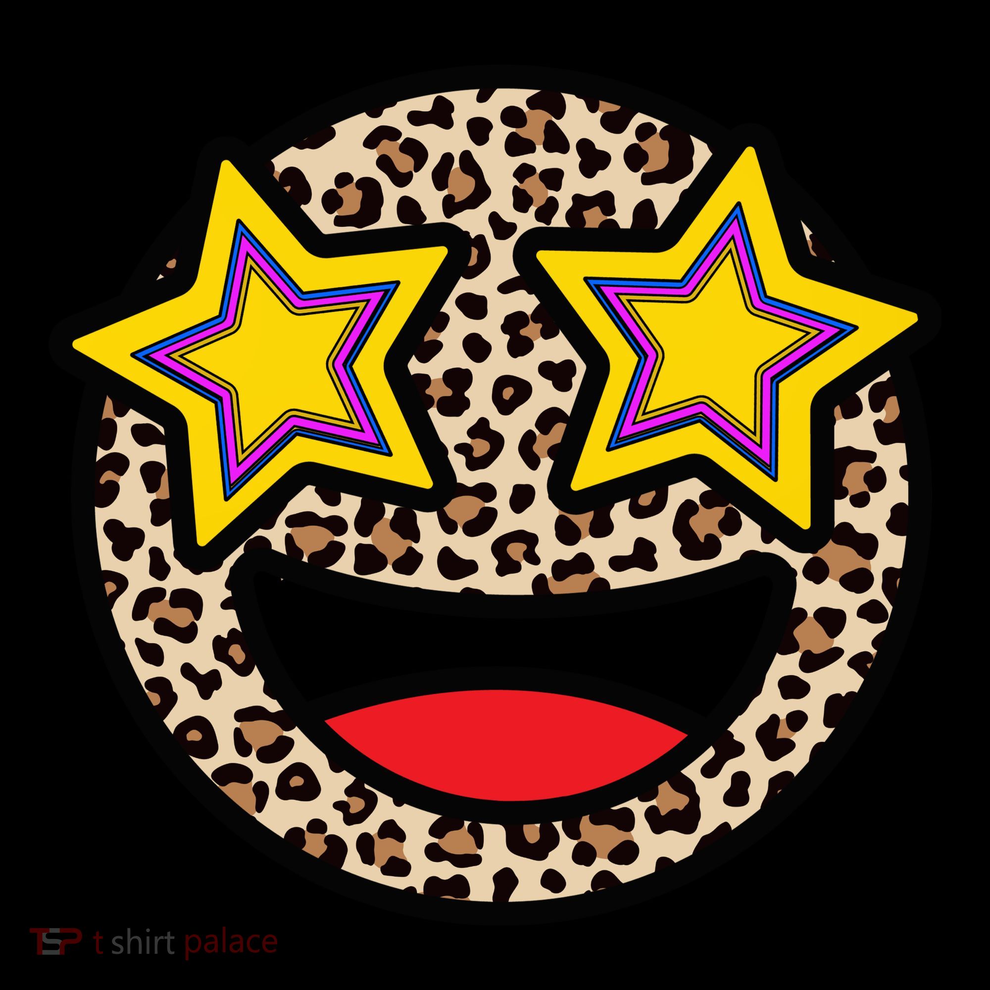 Leopard Star Smiley Face Cute Coffee Mug
