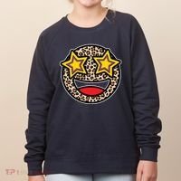 Leopard Star Smiley Face Cute Women's Sweatshirt thumb 0