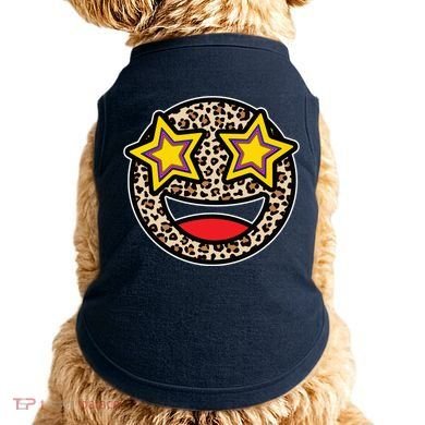 Leopard Star Smiley Face Cute Doggie Tank