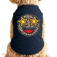 Leopard Star Smiley Face Cute Doggie Tank thumb 0