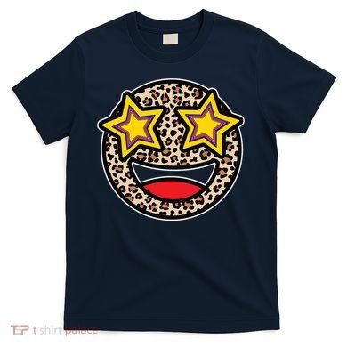 Leopard Star Smiley Face Cute T-Shirt
