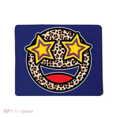 Leopard Star Smiley Face Cute Mousepad