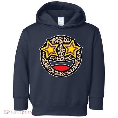 Leopard Star Smiley Face Cute Toddler Hoodie