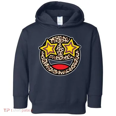 Leopard Star Smiley Face Cute Toddler Hoodie