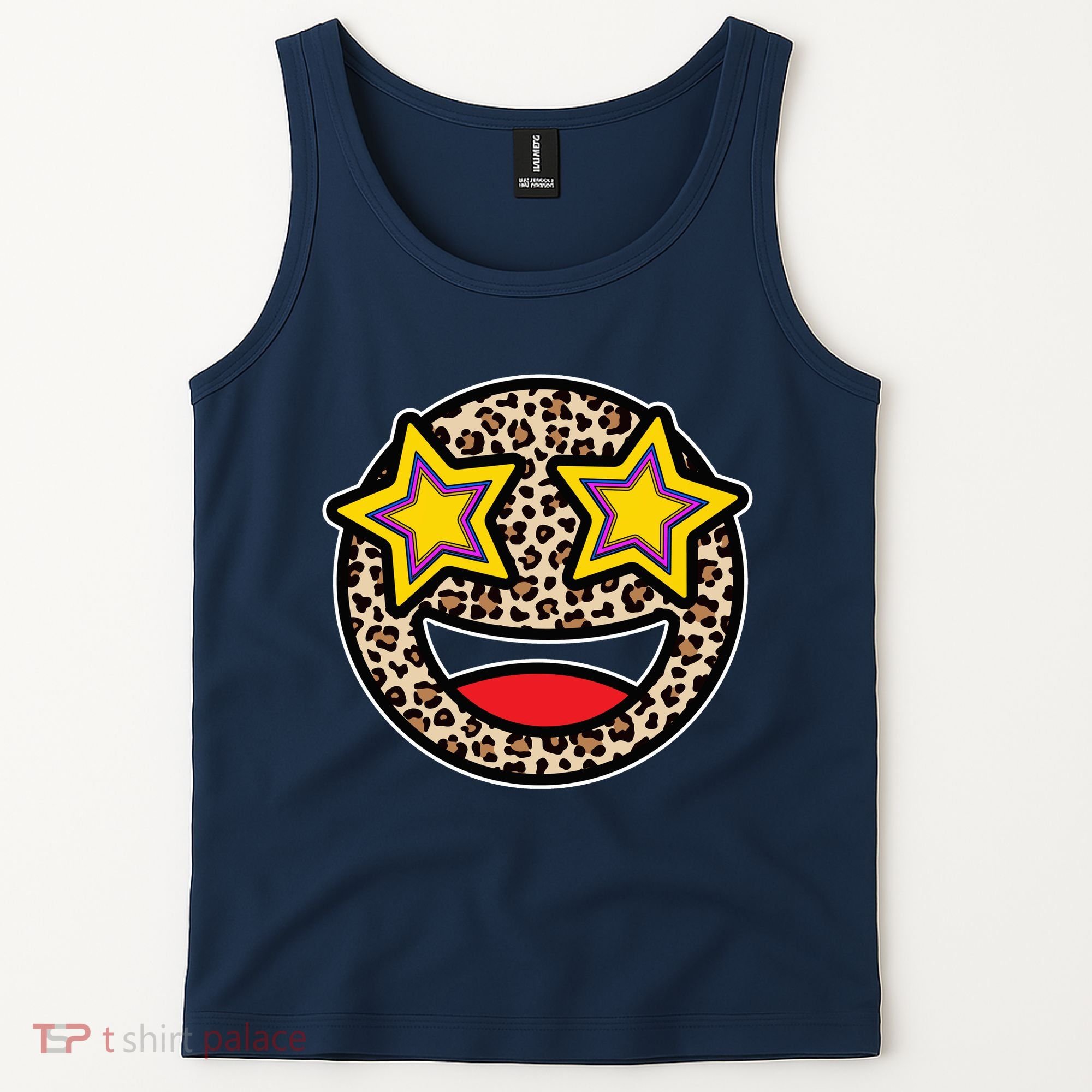 Leopard Star Smiley Face Cute Tank Top