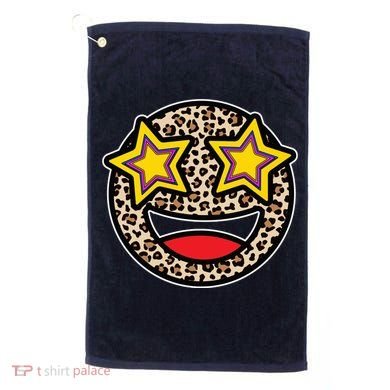 Leopard Star Smiley Face Cute Golf Towel