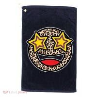 Leopard Star Smiley Face Cute Golf Towel thumb 0