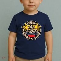 Leopard Star Smiley Face Cute Toddler T-Shirt thumb 2