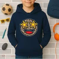 Leopard Star Smiley Face Cute Kids Hoodie thumb 2