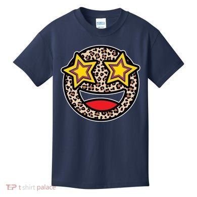 Leopard Star Smiley Face Cute Kids T-Shirt